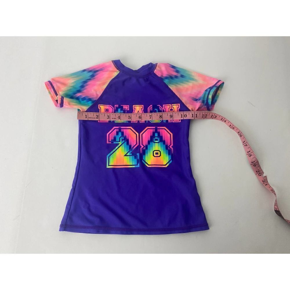 St. Tropez Swim Shirt Beach Purple Pink - Kids Size 6 - Picture 3 of 5